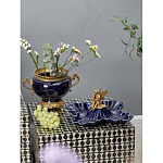 Менажница темно-синяя фарфоровая с бронзовой фигуркой ангела Eden Garden варинант исполнения - 5 | Loft Concept в Челябинске