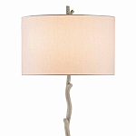 Торшер с цилиндрическим тканевым абажуром на каркасе в виде тонкого дерева Gray Branch варинант исполнения - 1 | Loft Concept в Челябинске