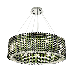 Круглая люстра с хрустальными подвесками Crystal Art Chrome Green Chandelier 12 варинант исполнения - 1 | Loft Concept в Челябинске