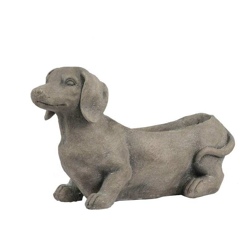 Кашпо The smiling dachshund Серый Кашпо The smiling dachshund Серый в Челябинске | Loft Concept