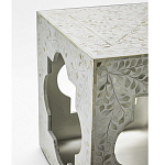 Приставной столик с перламутром Bone Inlay Side Table Floral Design варинант исполнения - 3 | Loft Concept в Челябинске