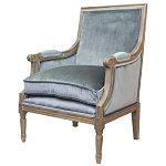 Кресло William Classical Armchair grey velvet варинант исполнения - 3 | Loft Concept в Челябинске