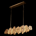 Подвесной светильник с фигурными элементами из белого алебастра Cryptocrystalline Stone варинант исполнения - 6 | Loft Concept в Челябинске