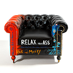 Кресло "Умный Умник" Rick and Morty graffiti chair натуральная кожа  варинант исполнения - 2 | Loft Concept в Челябинске