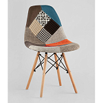 Пластиковый стул на ножках из массива бука Eames Пэчворк варинант исполнения - 1 | Loft Concept в Челябинске