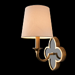 Бра с белым текстильным абажуром и фигурным основанием с зеркальной вставкой Vitorino варинант исполнения - 2 | Loft Concept в Челябинске