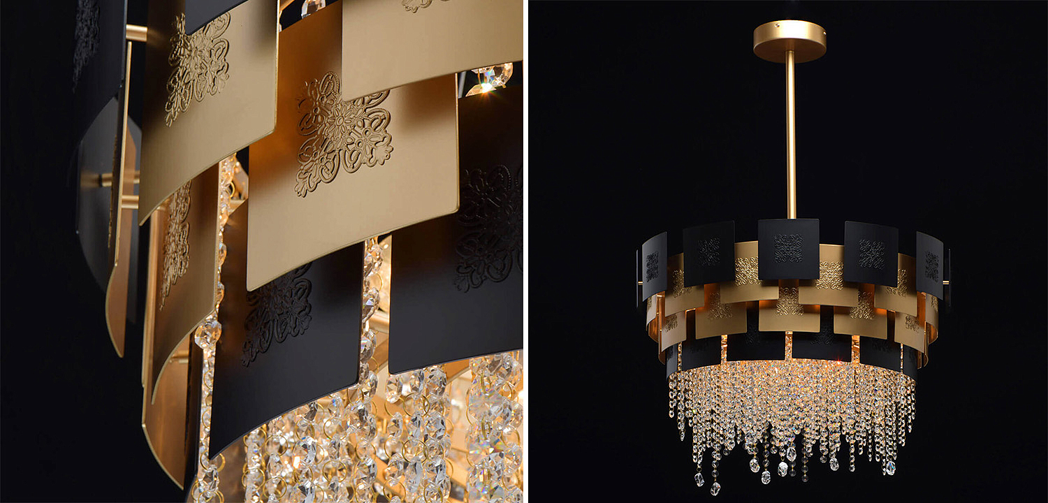 Люстра Engraving Plates Black Gold Люстра Engraving Plates Black Gold - Loft-Concept в Челябинске
