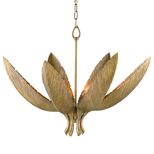 Люстра круглая в виде тропических листьев Tropical Abaca Leaves
