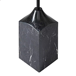 Кофейный столик с круглой столешницей и мраморным основанием Steel Reliability варинант исполнения - 3 | Loft Concept в Челябинске