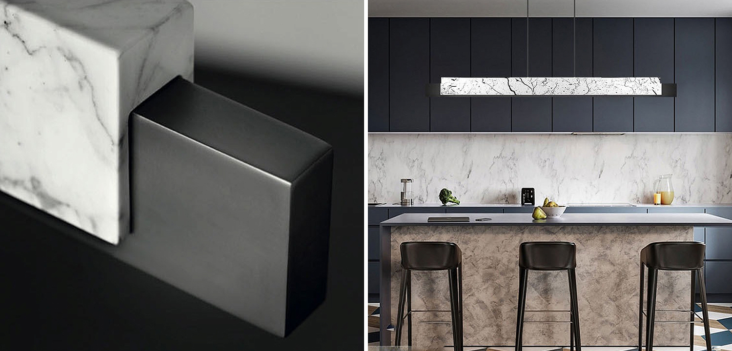 Люстра Leonce Marble Linear Chandelier White Люстра Leonce Marble Linear Chandelier White - Loft-Concept в Челябинске