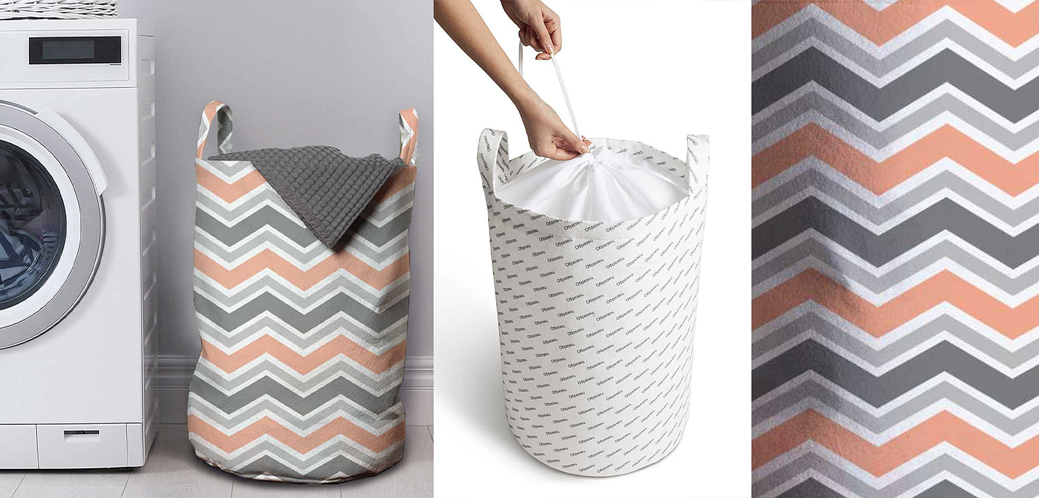 Корзина Gray Chevron Basket Корзина Gray Chevron Basket - Loft-Concept в Челябинске