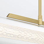 Подвесной светильник линейный золотого цвета с длинной цилиндрической стеклянной трубкой Eurofase варинант исполнения - 7 | Loft Concept в Челябинске