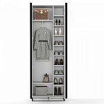 Двухдверный шкаф белого цвета Strict Lines варинант исполнения - 4 | Loft Concept в Челябинске